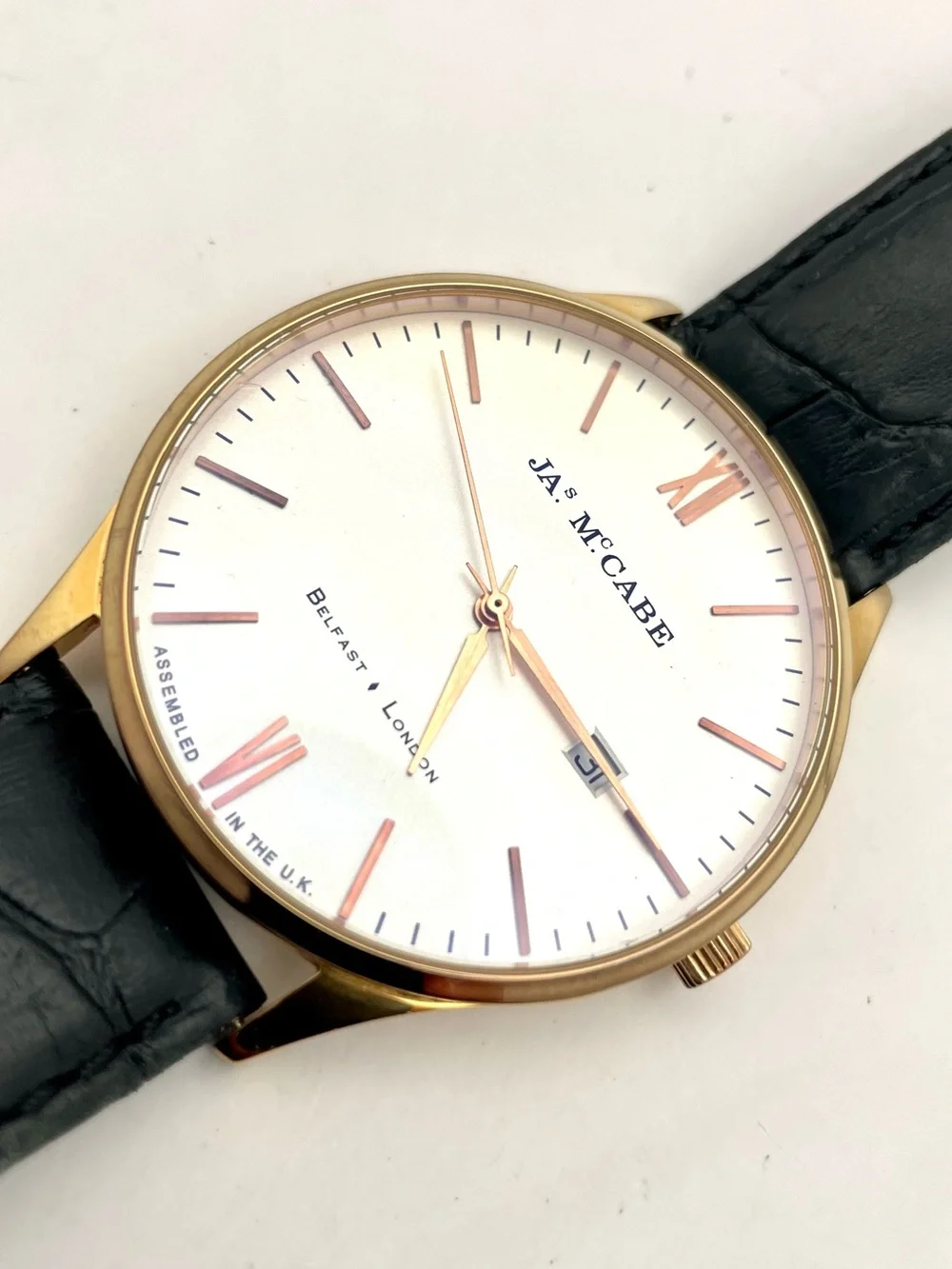Amazing James McCabe London Slim 43mm Casual Dress Men’s Watch - New Battery
